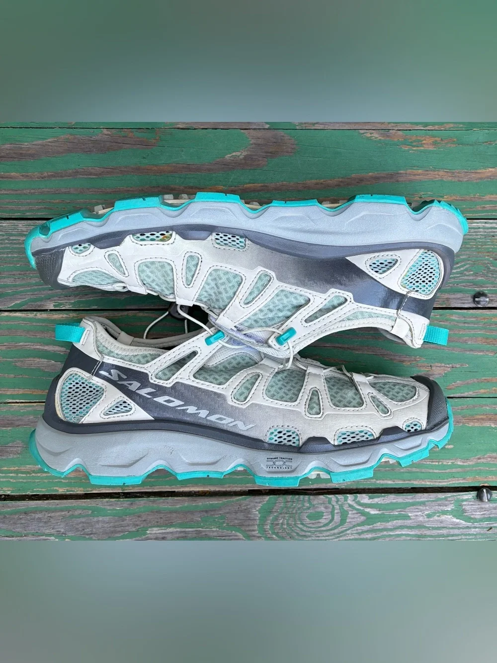 Salomon Gecko Water Shoes Womens Size 8 Cross Country Hybrid Sneakers Aqua Blue